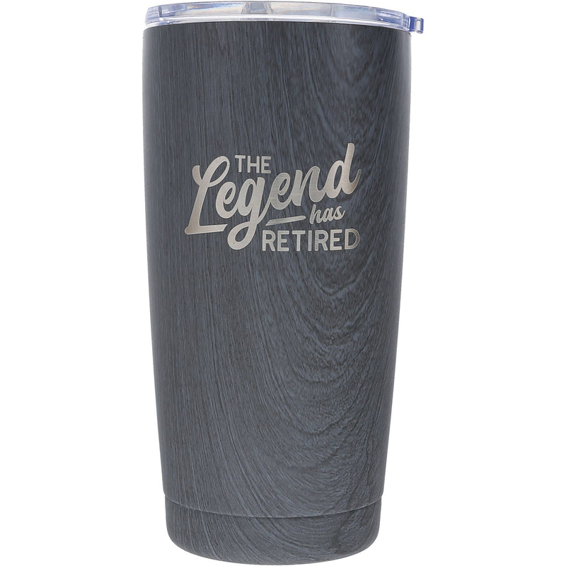 Legend - 20 oz Wood Finish Stainless Steel Travel Tumbler