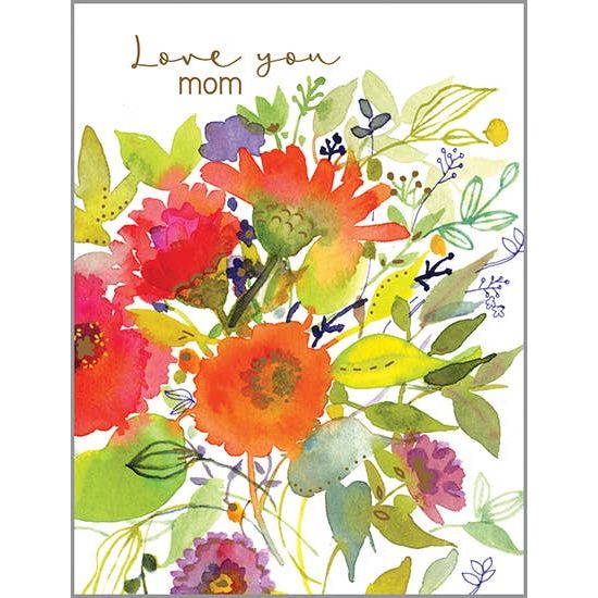 Mother's Day Greeting Card - Bright Zinnias