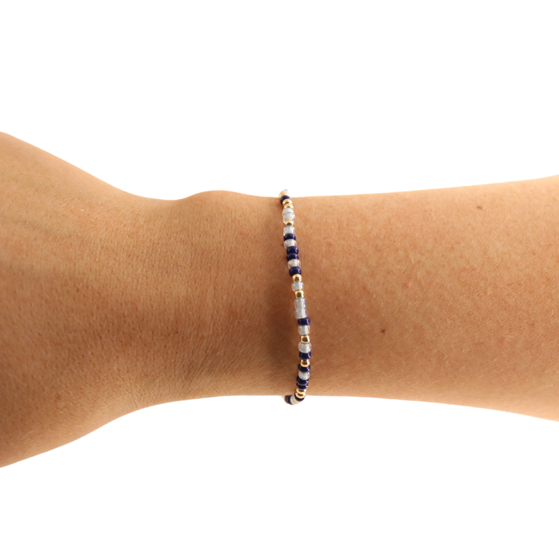 Kappa Kappa Gamma Sprinkle Bracelet: Petite 6.25 inch