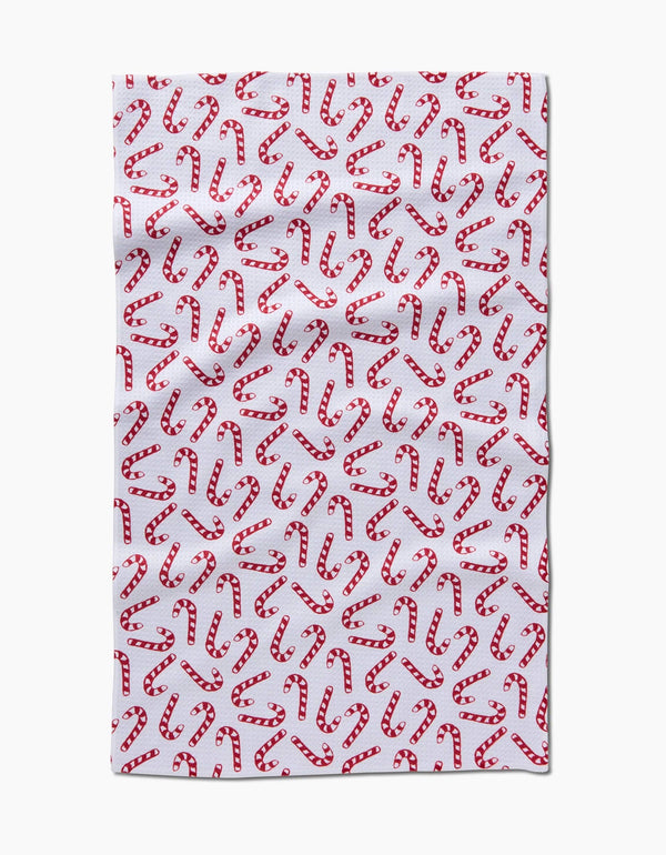 Christmas Candy Canes Tea Towel