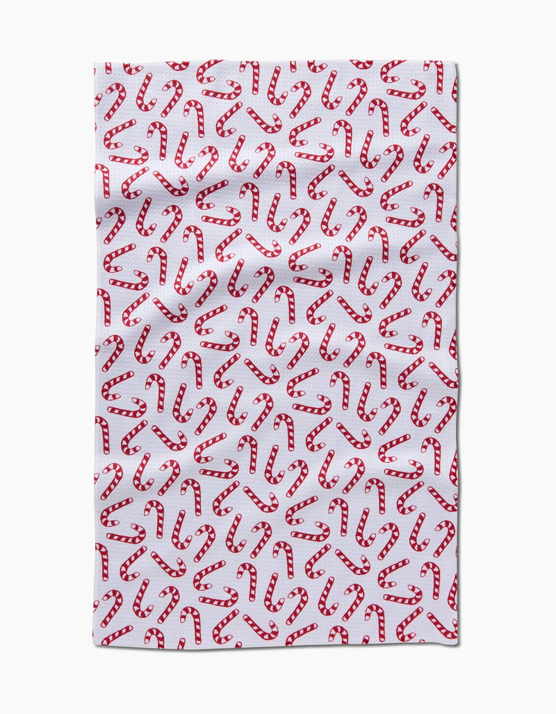 Christmas Candy Canes Tea Towel