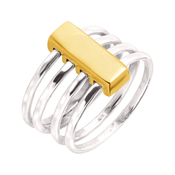 Silpada 'Agility' Ring in Sterling Silver and Brass - Size 8