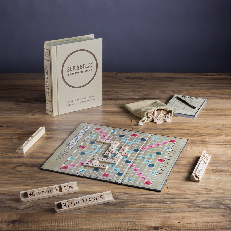 WS Game Company Scrabble Vintage Bookshelf Edition