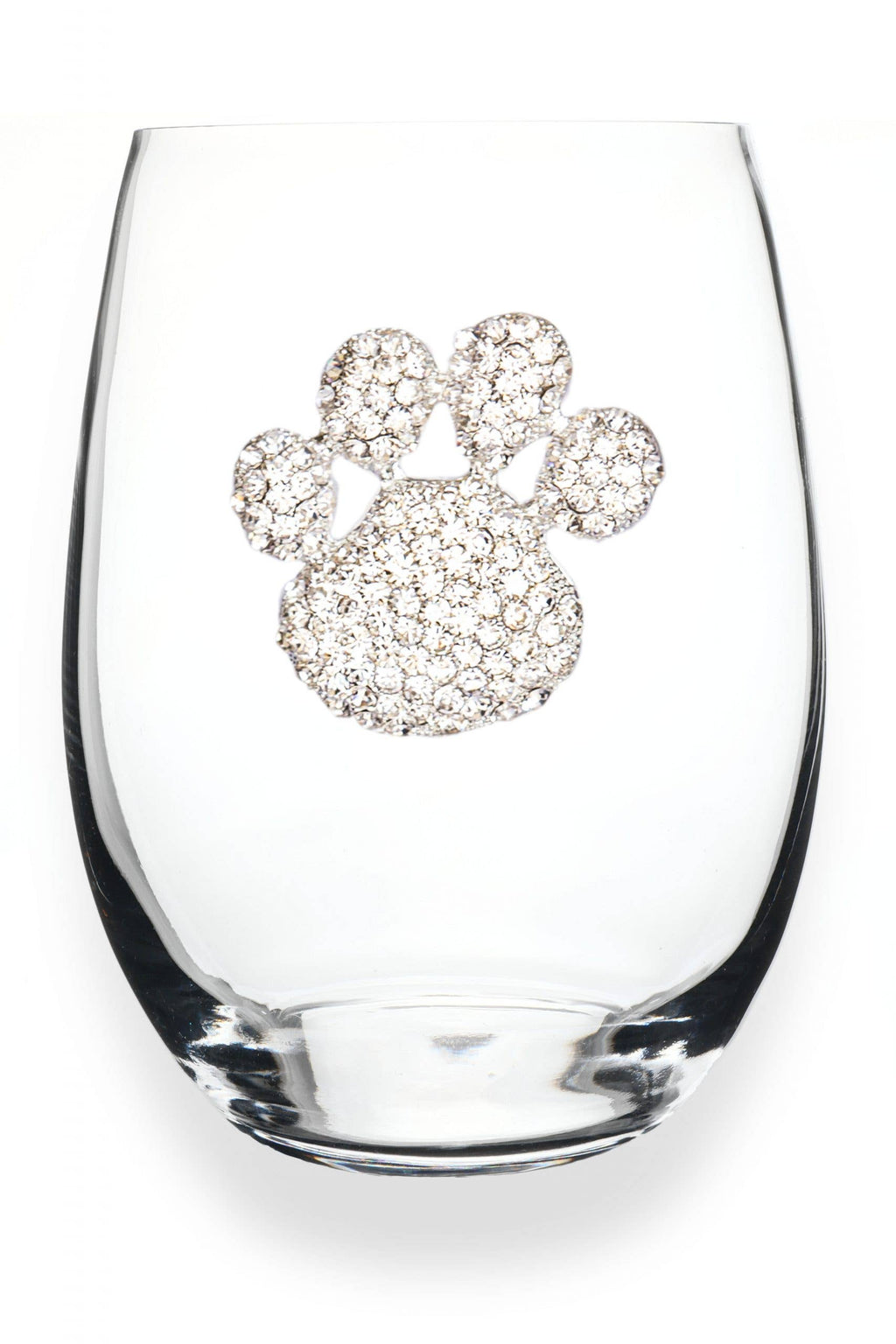 Paw Print Jeweled Stemless Glassware - Thumbnail 3
