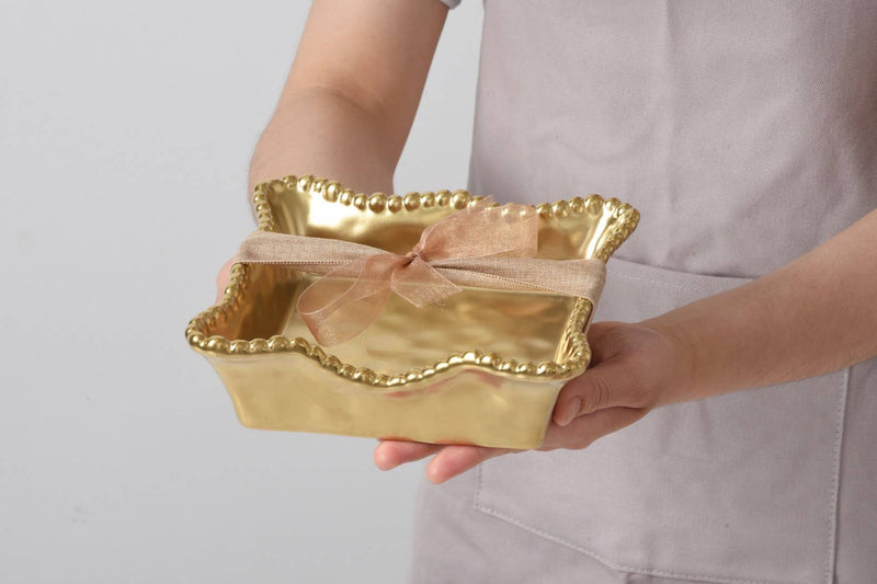 Cocktail Napkin Holder - Matte Gold-Toned