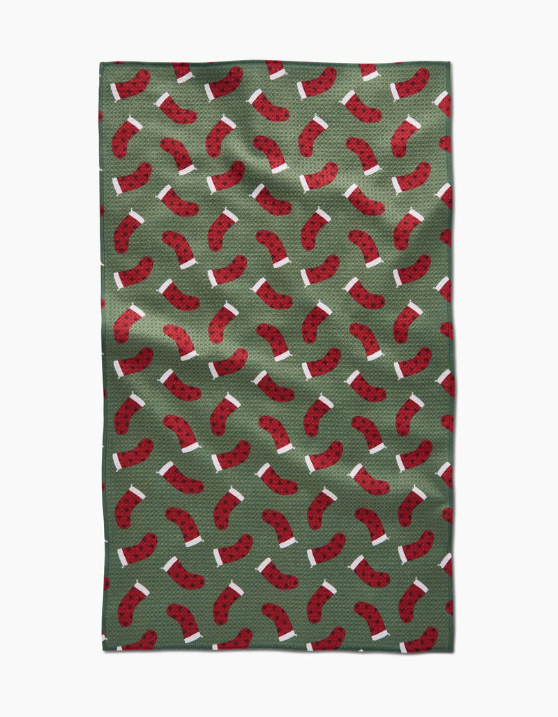 Heart Stockings Tea Towel