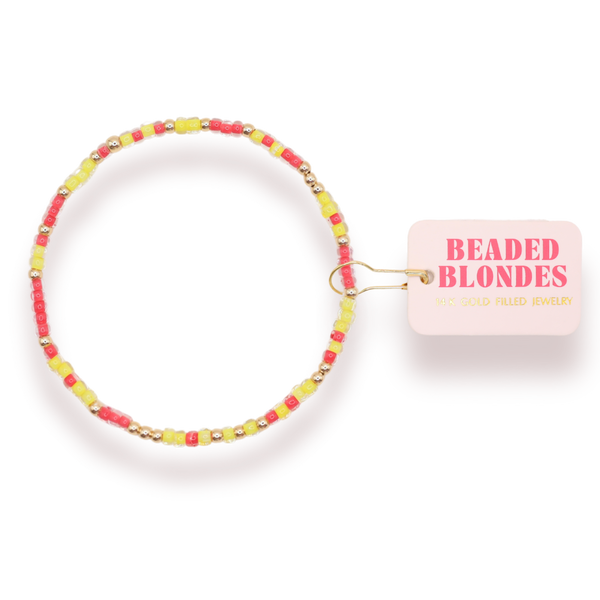 Chi Omega Sprinkle Bracelet: Petite 6.25 inch