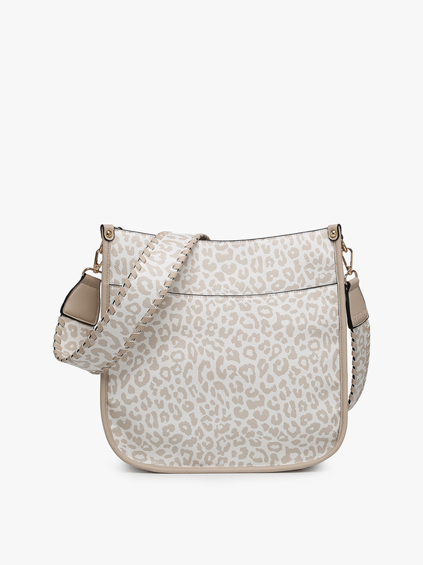 Cheetah Beige Chloe Cheetah Crossbody with Guitar Strap
