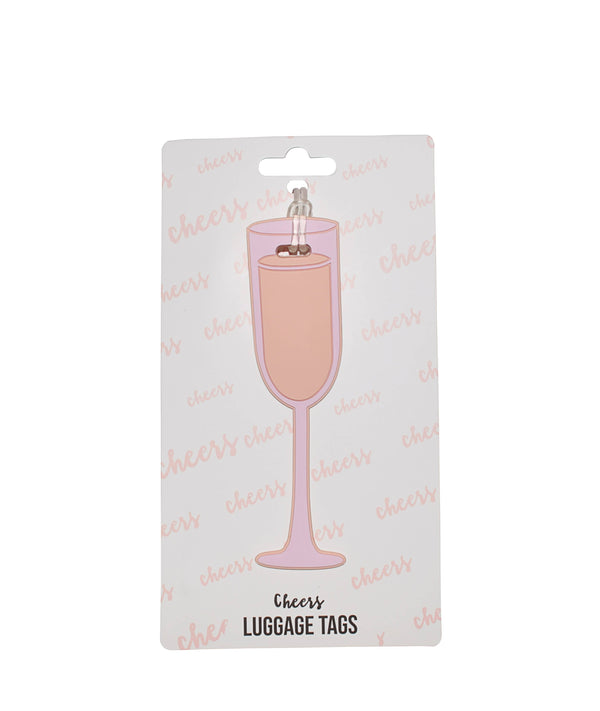 Champagne Flute Silicone Luggage Tag