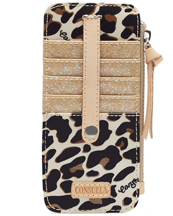 Mona Brown Leopard Card Organizer