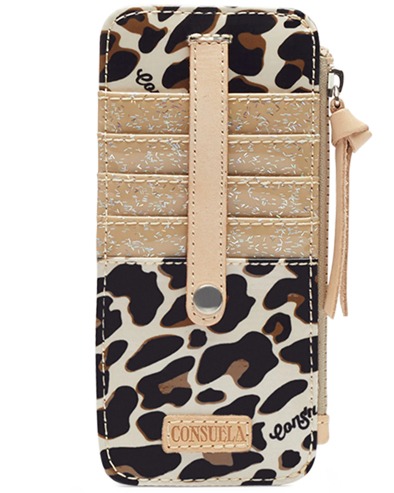 Mona Brown Leopard Card Organizer