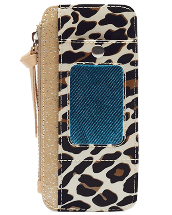 Mona Brown Leopard Card Organizer