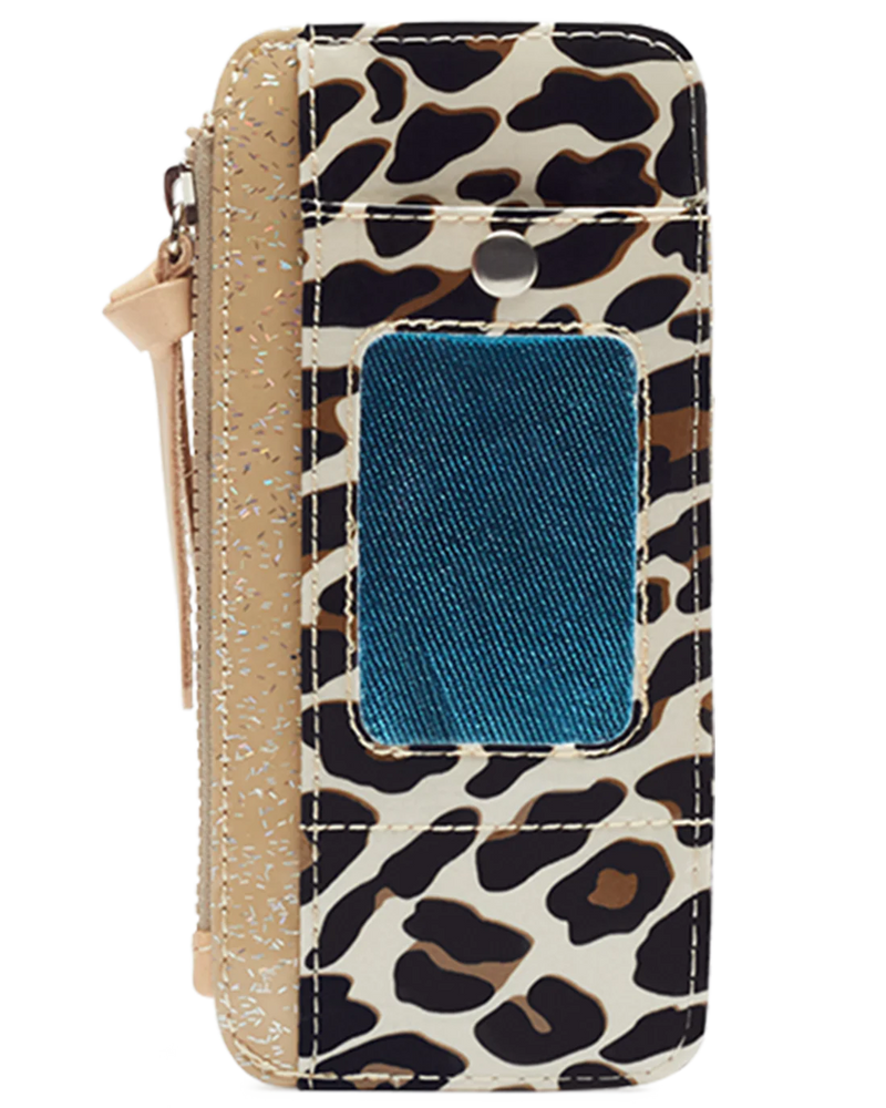 Mona Brown Leopard Card Organizer