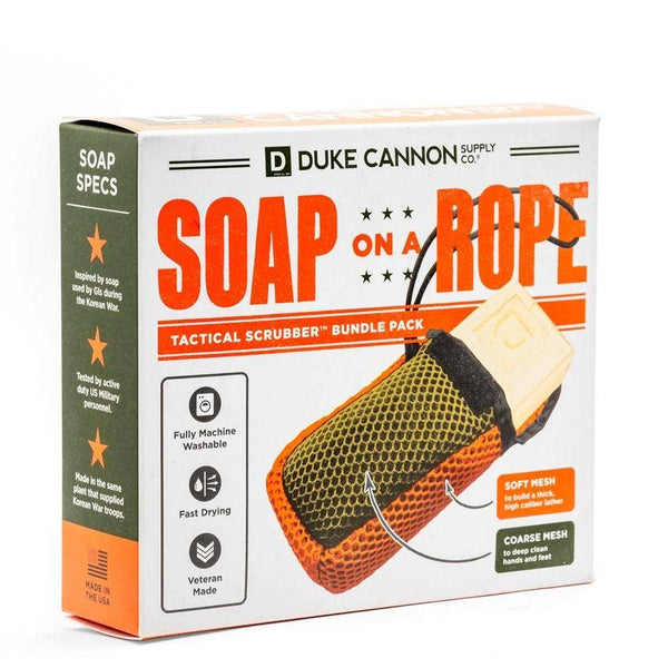 Soap on a Rope Bundle Pack (Tactical Scrubber + Bourbon soap)