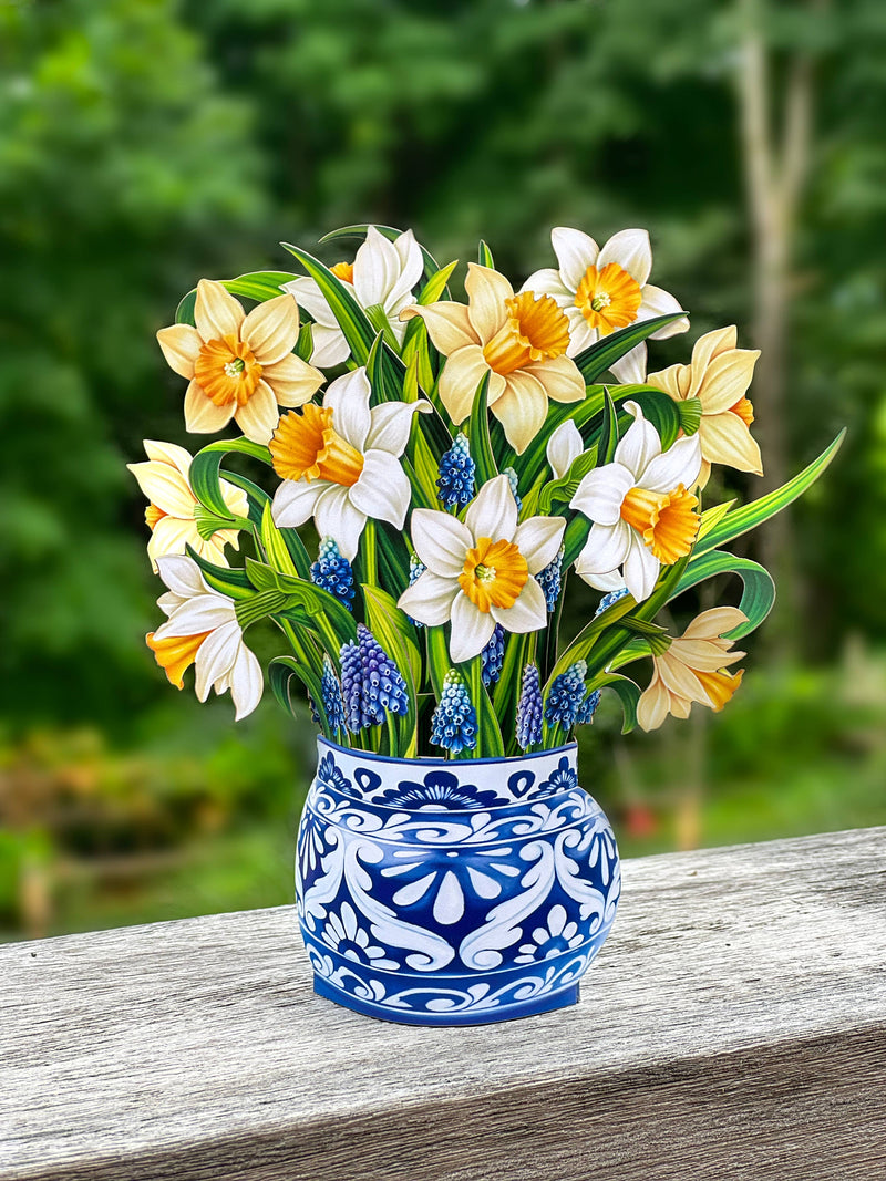 Mini English Daffodils Pop-Up Greeting Card