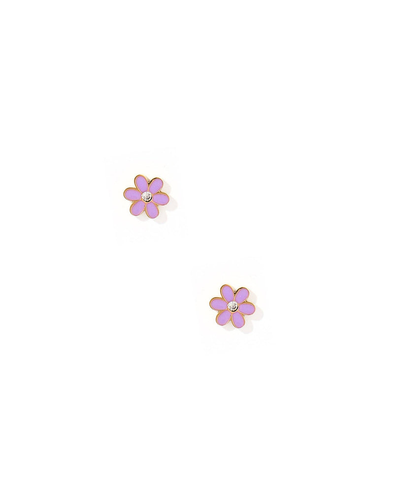 Screwback Stud Earrings - Alli Purple