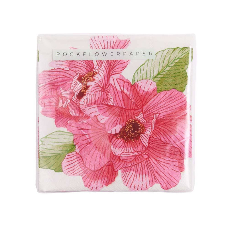 PINK PEONY Paper Napkins, Pack of 20