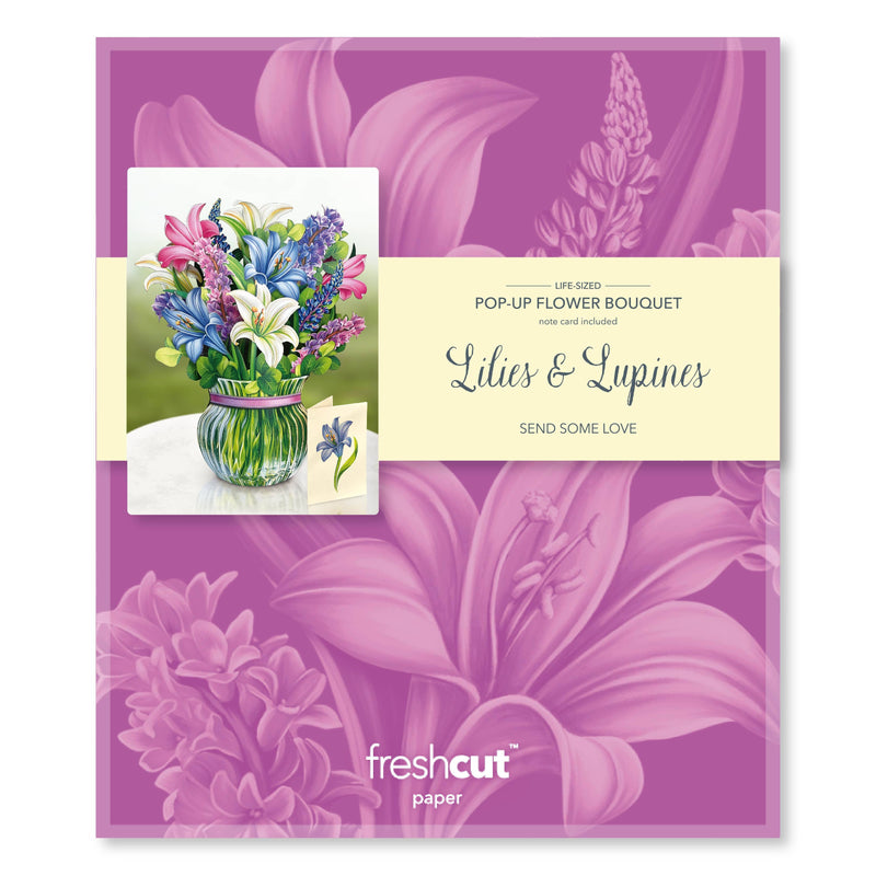 Lilies & Lupines Pop-up Greeting Cards
