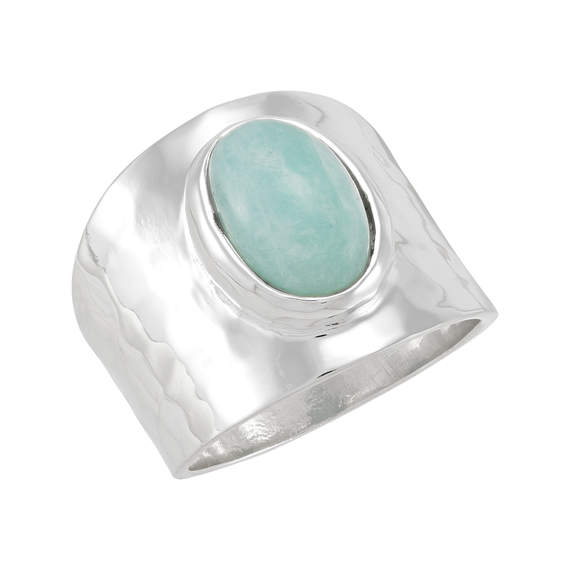 Silpada 'All About Her' Sterling Silver Amazonite Ring: 8