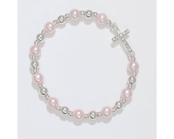 Bracelet-Little Love-Cross Pink