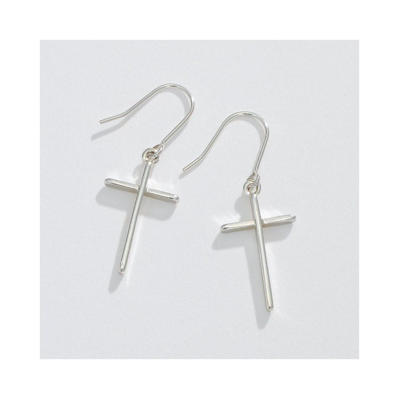 Silver Cross Earrings