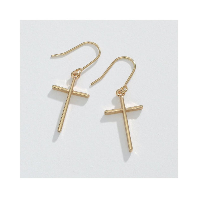 Classic Gold Cross Earrings