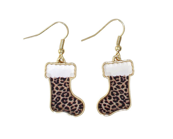 Animal Print Stocking Earrings