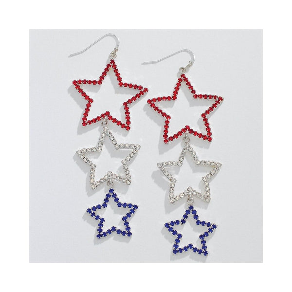 Crystal Cascading Stars Earrings