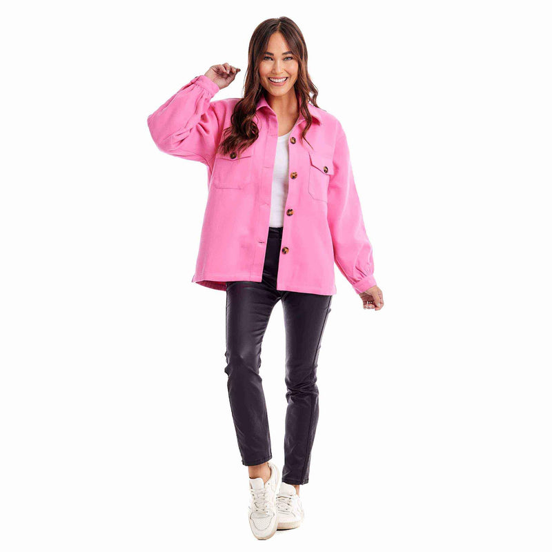 Whitman Felt Shacket Pink