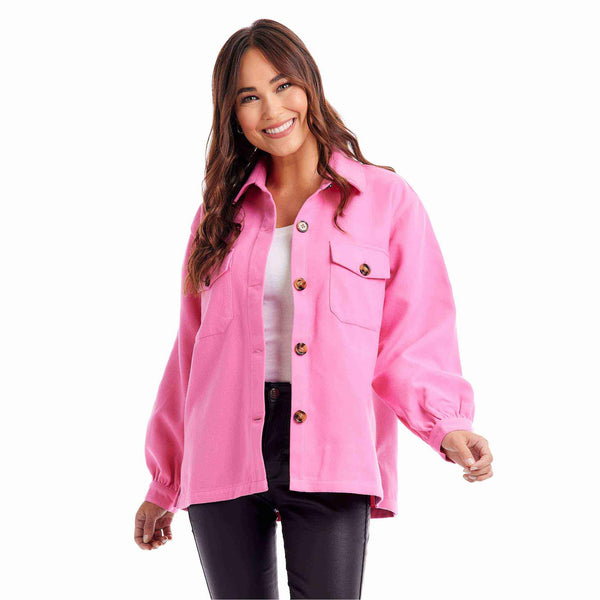 Whitman Felt Shacket Pink