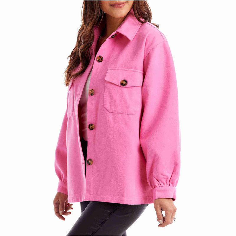 Whitman Felt Shacket Pink