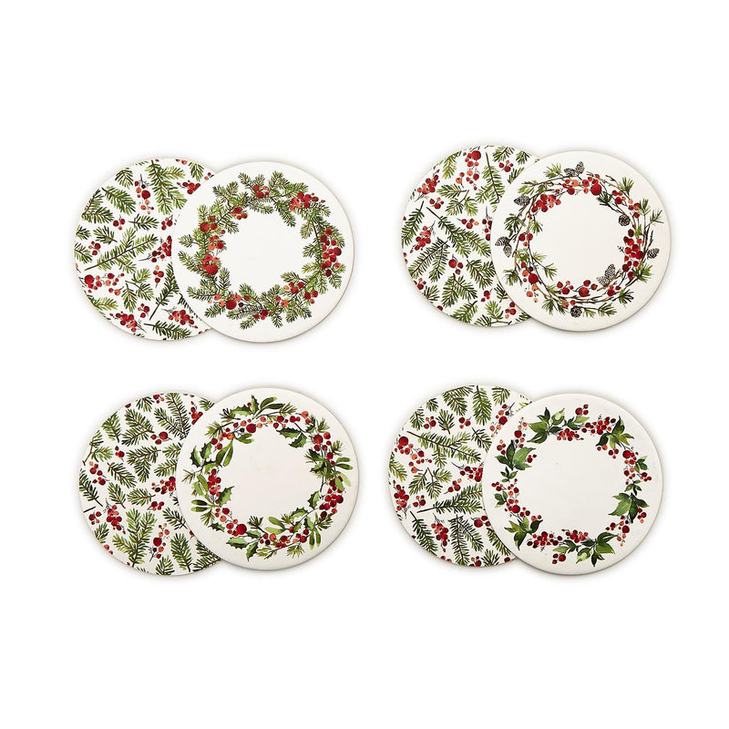 Merry Berry Paper Coasters - Set of 24