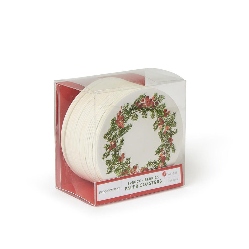 Merry Berry Paper Coasters - Set of 24