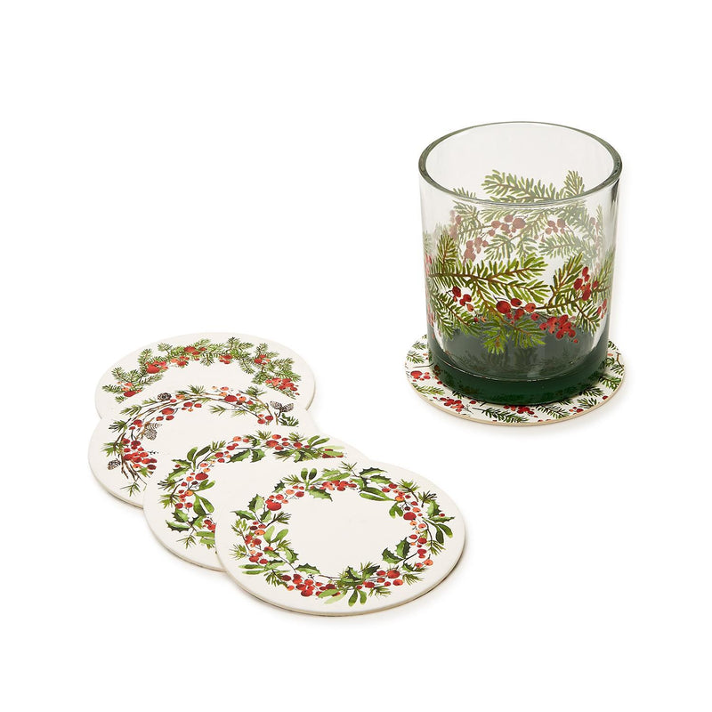 Merry Berry Paper Coasters - Set of 24