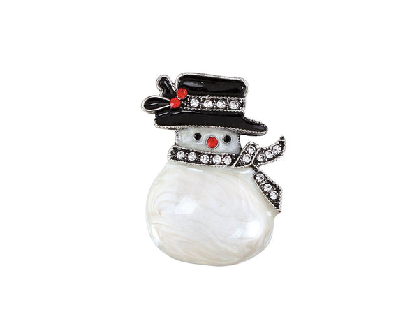 Snowlady with Crystals Pin