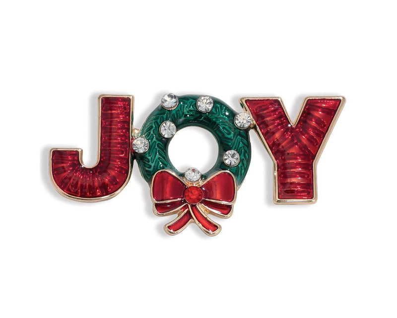 Joy with Crystals Pin