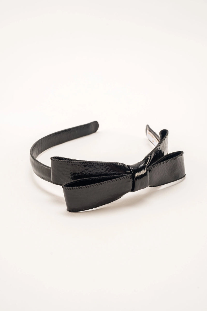 Paige Bow Headband - Black