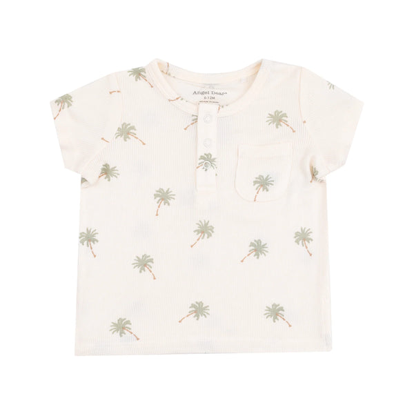 Palm Trees Henley with Pocket and Muslim Short Set