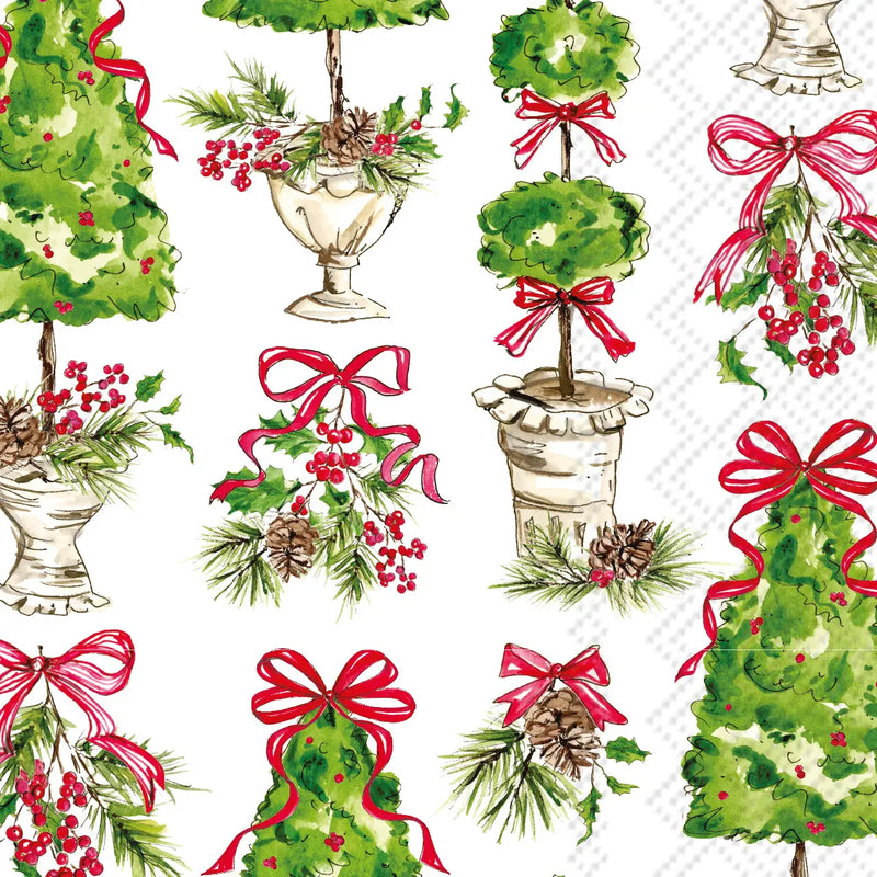 Holly Topiary Guest Napkins