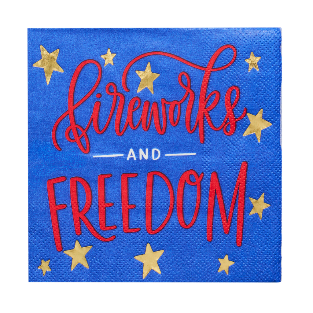 Modern Patriotic Cocktail Napkins - Thumbnail 2