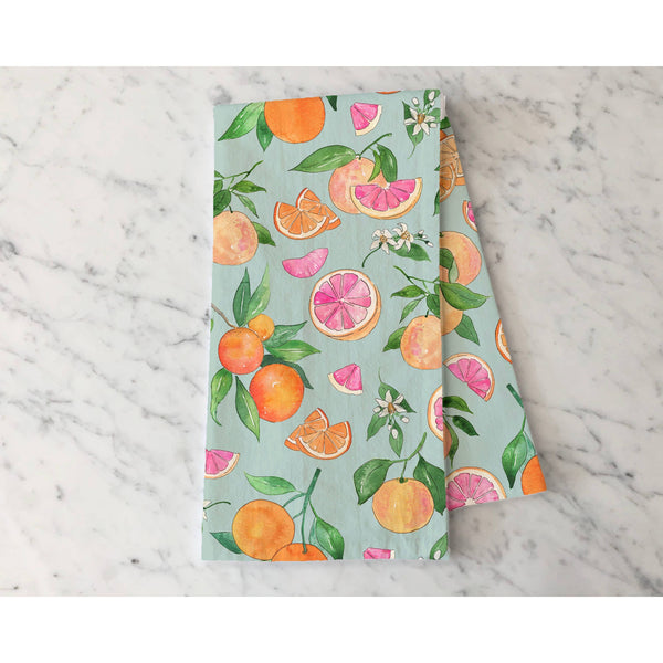 Grapefruit & Oranges Tea Towel