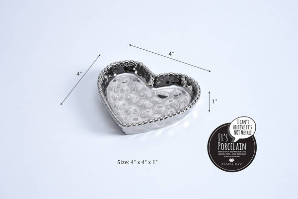 Mini Heart Dish Silver
