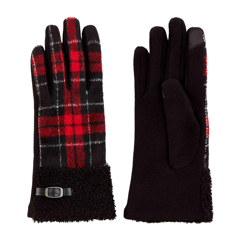 Tartan Boucle Gloves - Red