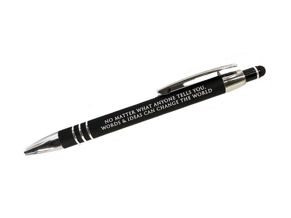 Words and Ideas Graduation Aspiring Writer Black Stylus Pen