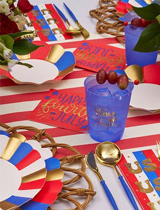 Modern Patriotic Cocktail Napkins/20pk