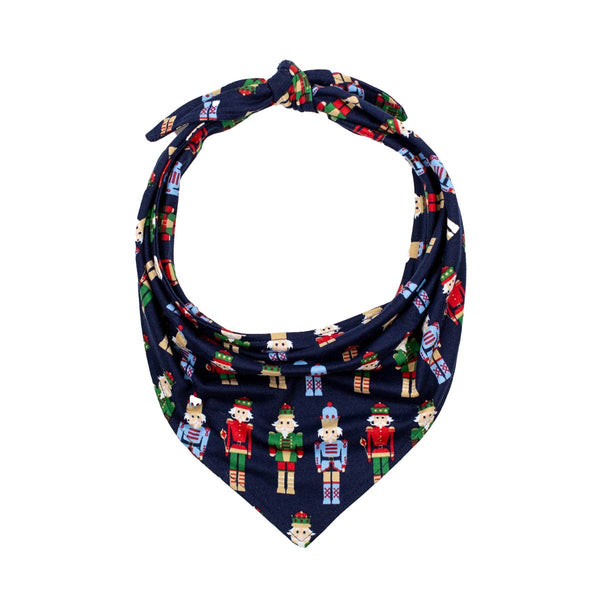 Nutcracker March Dog Bandana   Navy/Multi  S/M