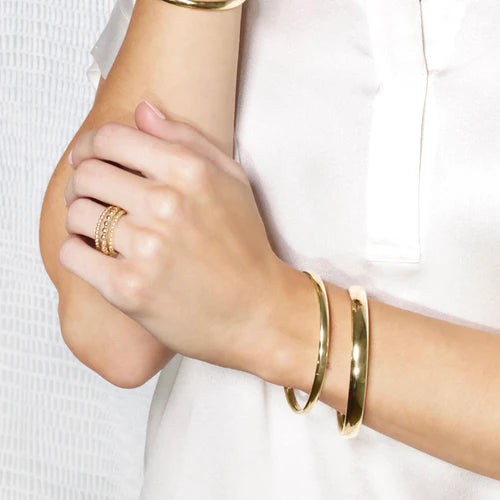 Cherish Gold Bangle Bracelet - Medium