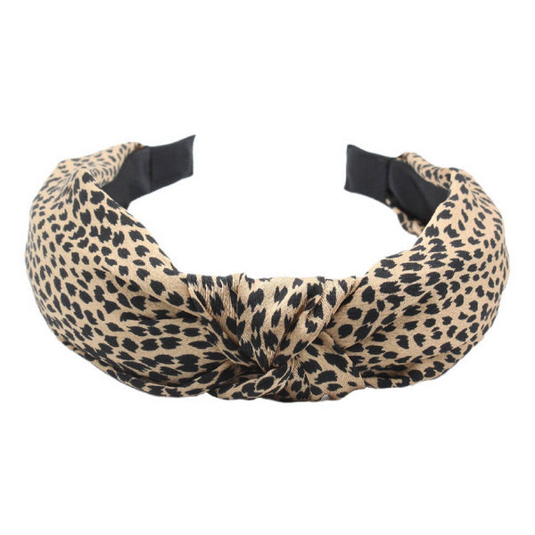 Camel Leopard Print Headband
