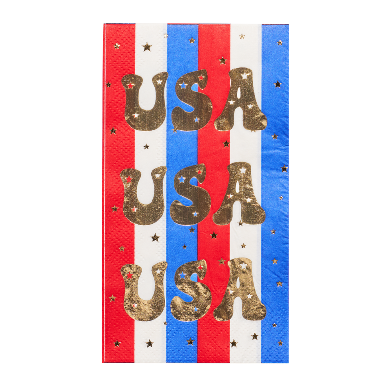 Modern Patriotic Guest Towels/20pk