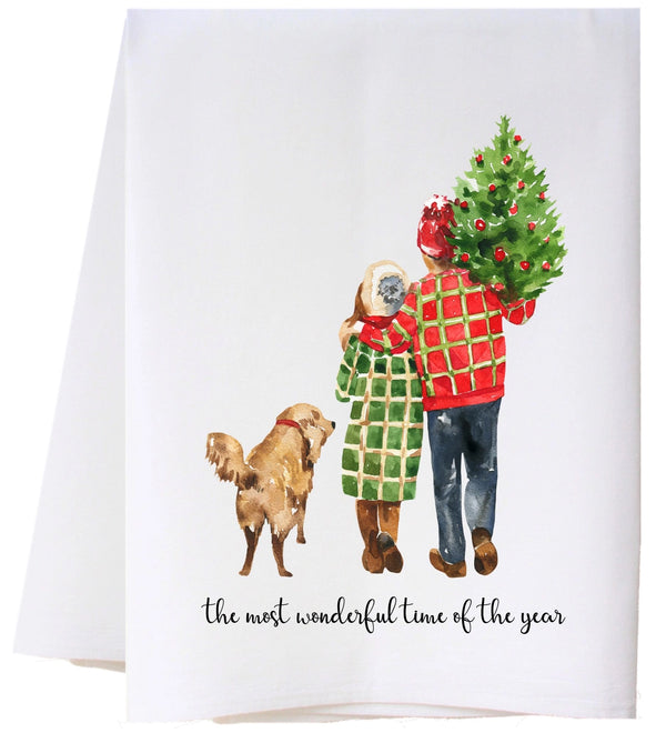 Tree Shopping Flour Sack Towel